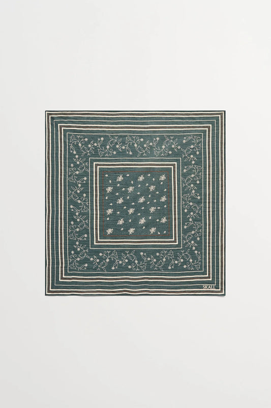 Skall Studio - Classic Scarf, Dark Green/Brown