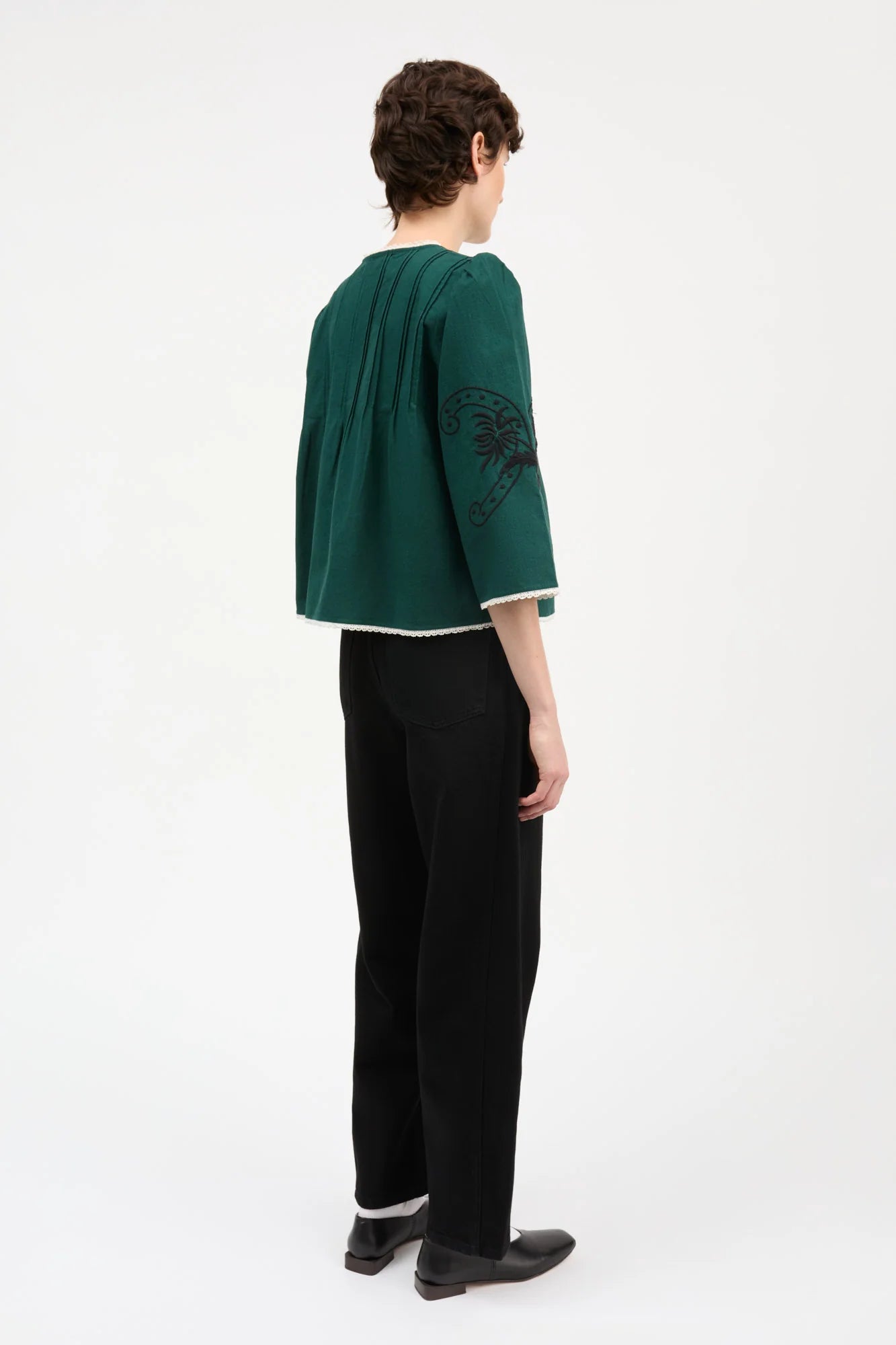 Skall Studio - Imra Blouse, Deep Green