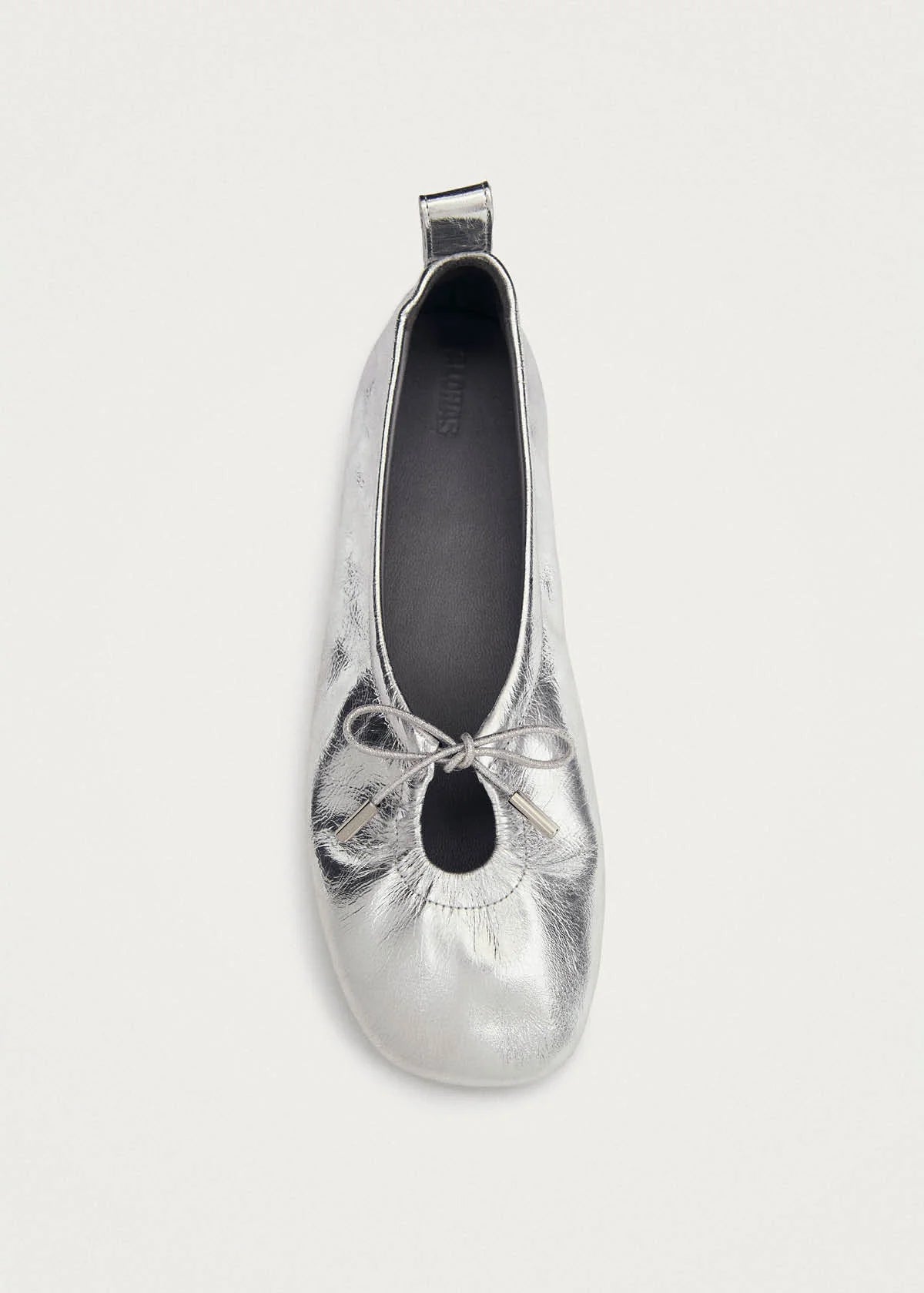 Alohas - Rosalind Shimmer Silver Leather Ballet Flat
