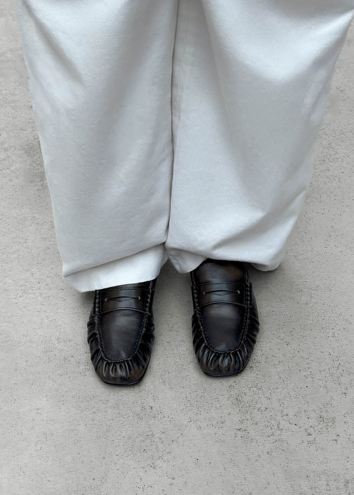 Alohas - Aven Vintage Effect Brown Leather Loafers