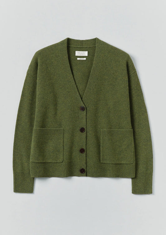 TOAST - Ffion Wool Cashmere Boxy Cardigan, Lawn Green