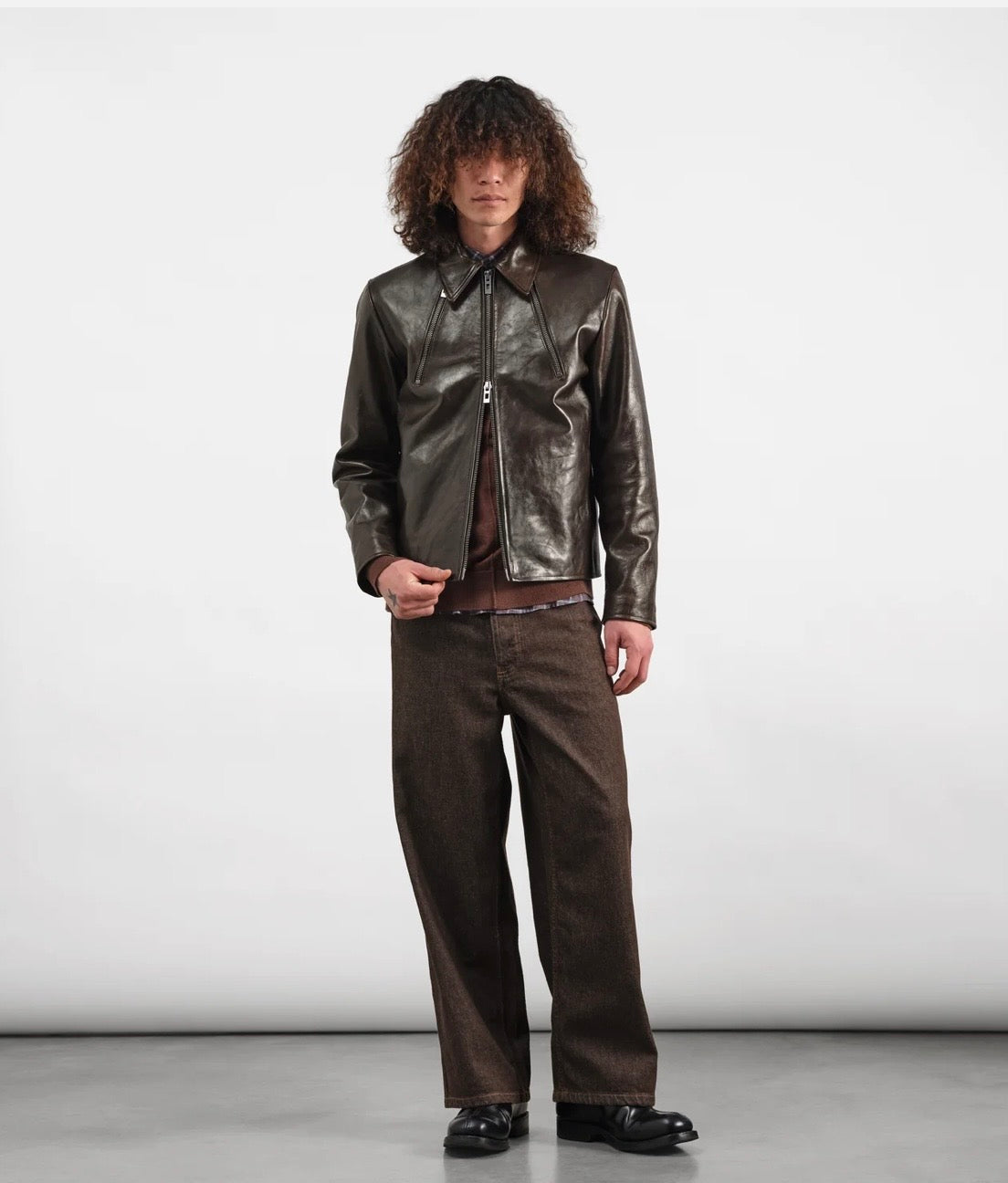 YMC -  Cypher Jacket, Brown Leather