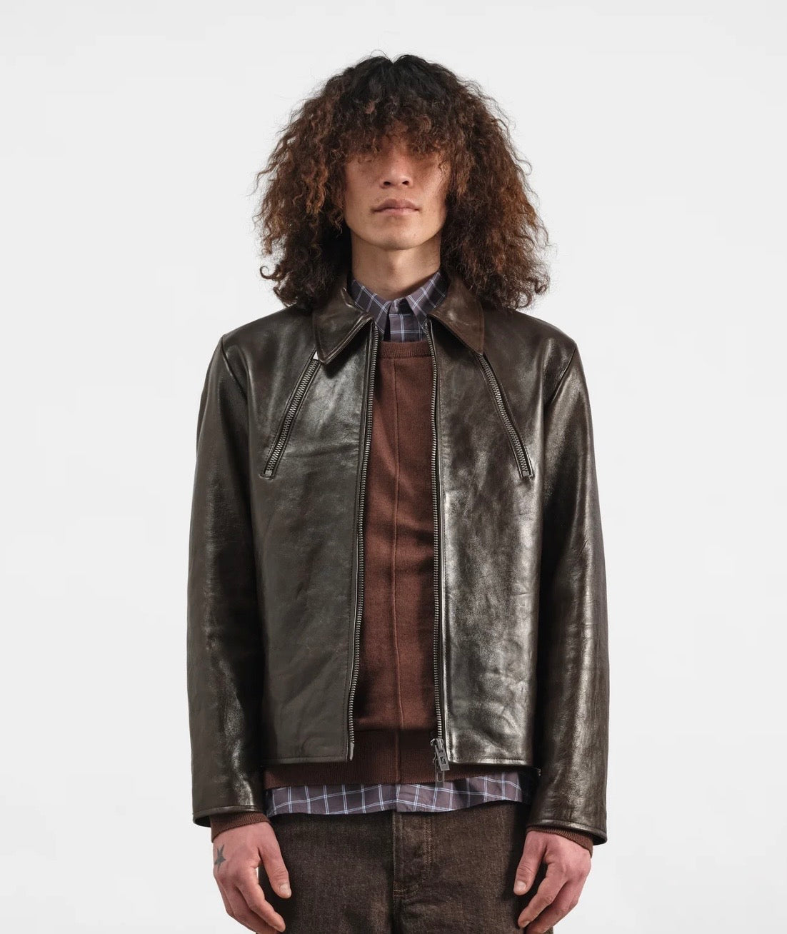 YMC -  Cypher Jacket, Brown Leather