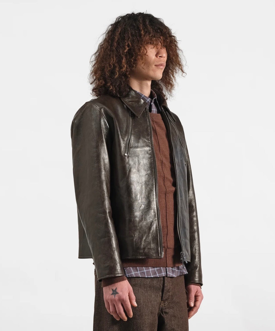 YMC -  Cypher Jacket, Brown Leather