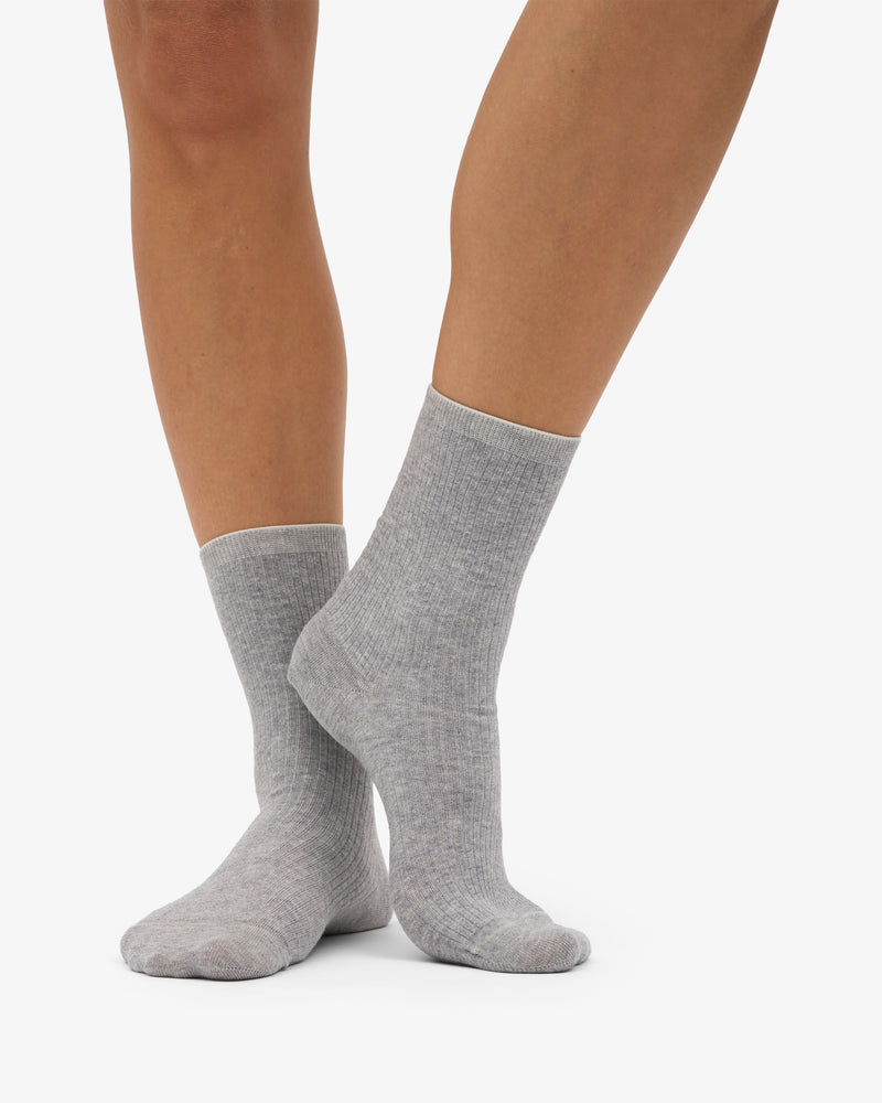 Colourful Standard - Womens Classic Organic Sock, Heather Grey