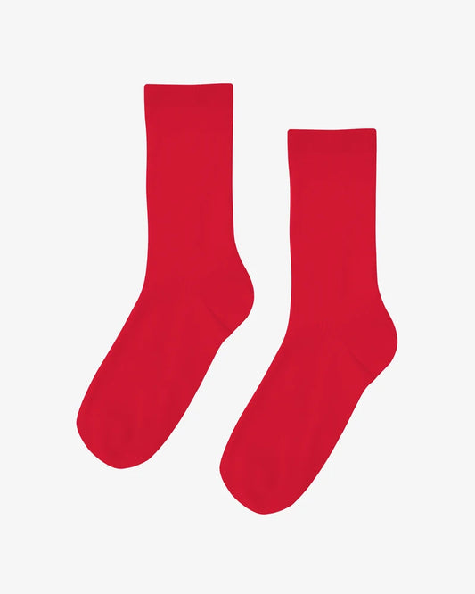 Colourful Standard - Womens Classic Organic Sock, Red Tangerine