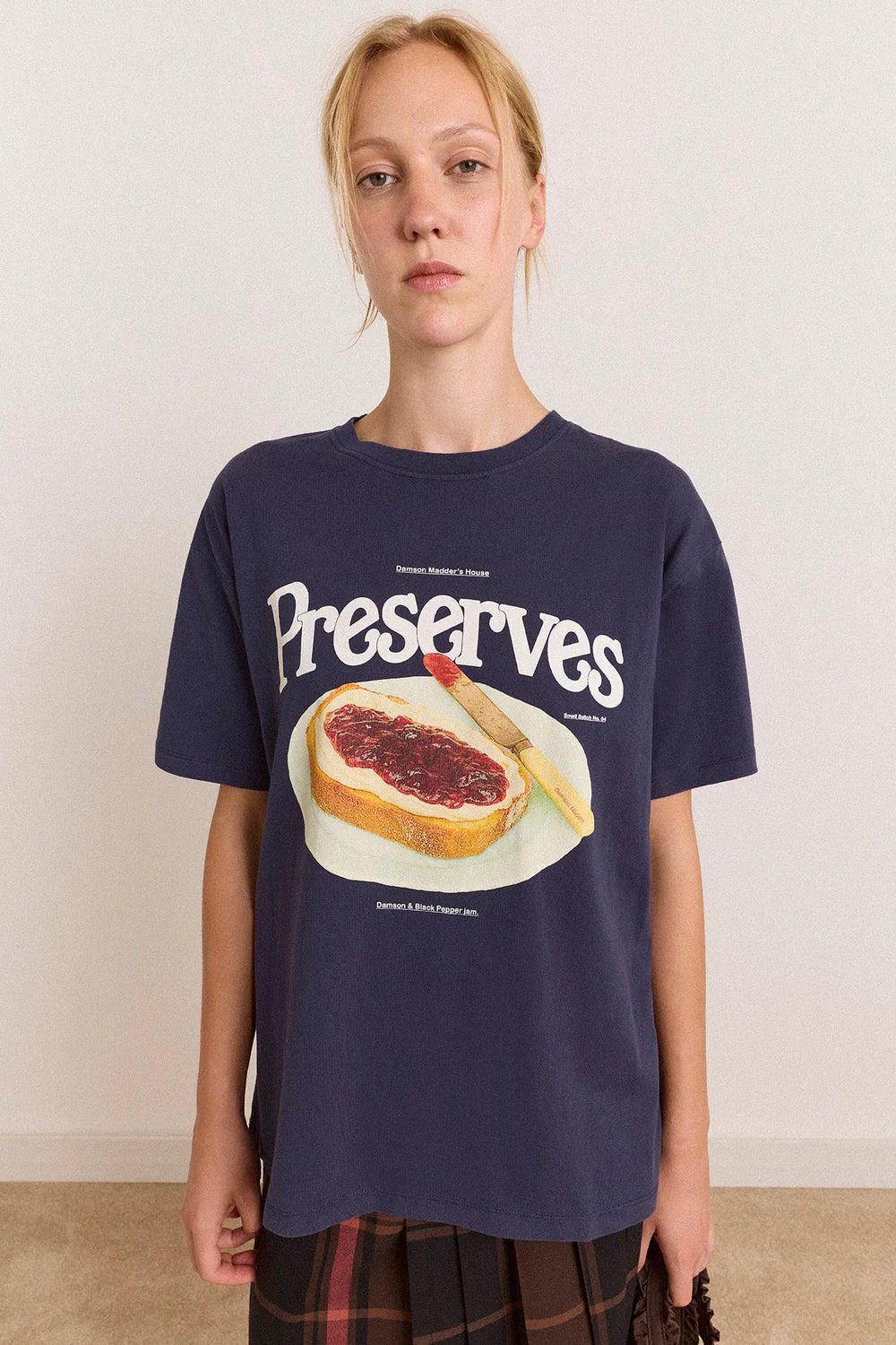 Damson Madder - House Preserves Short Sleeves Graphic Tee, Blue