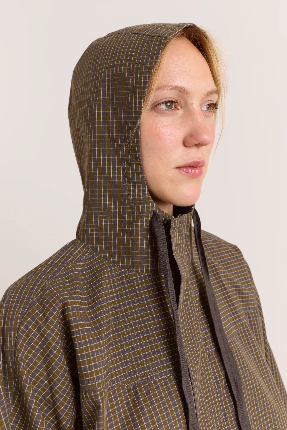 Damson Madder - Blake Hooded Top, Orion Check