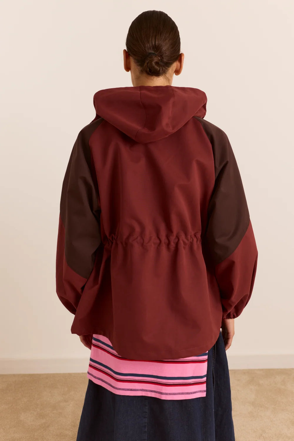 Damson Madder - Liu Shower Proof Raincoat, Burgundy