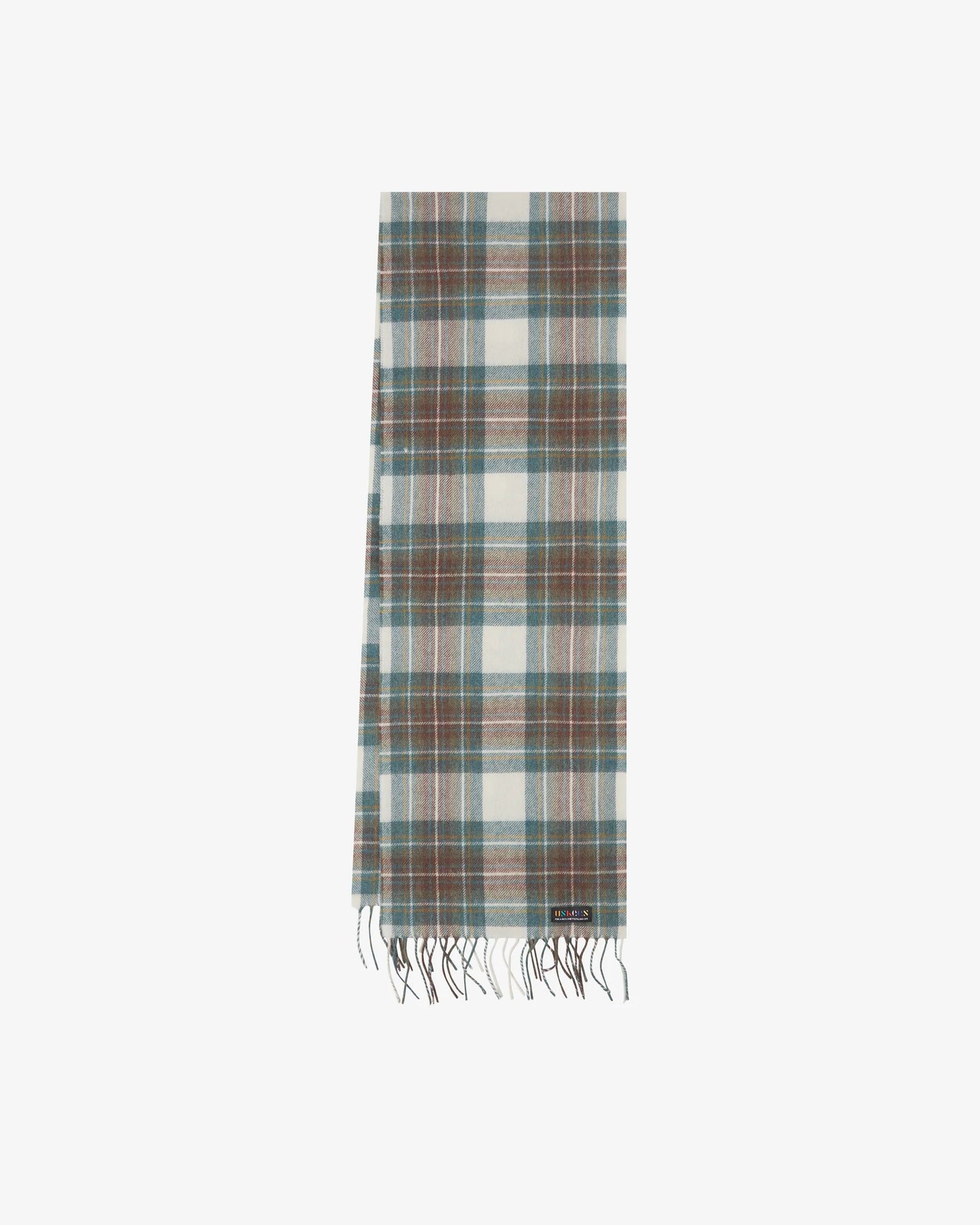 Uskees - Tartan Lambswool Scarf, Green