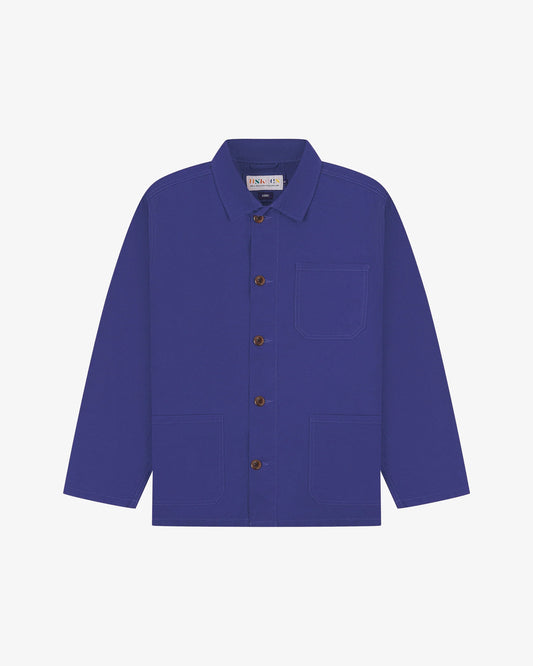 Uskees - 3001 Buttoned Overshirt Cotton, Ultra Blue