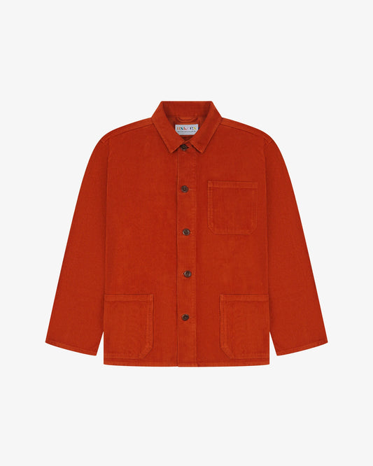 Uskees - 3001 Cord Buttoned Overshirt, Rust