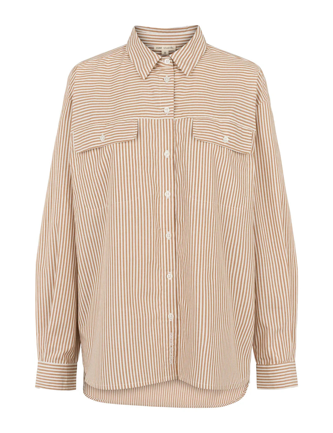 Esmé Studios - Hella Shirt, Brown Stripe