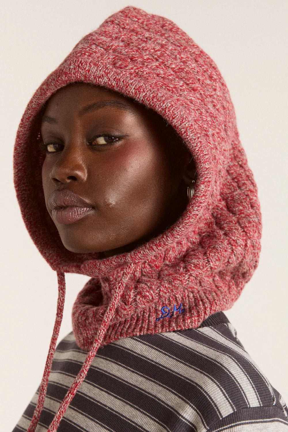 Damson Madder - Over the Head Hood, Chocolate/Burgundy