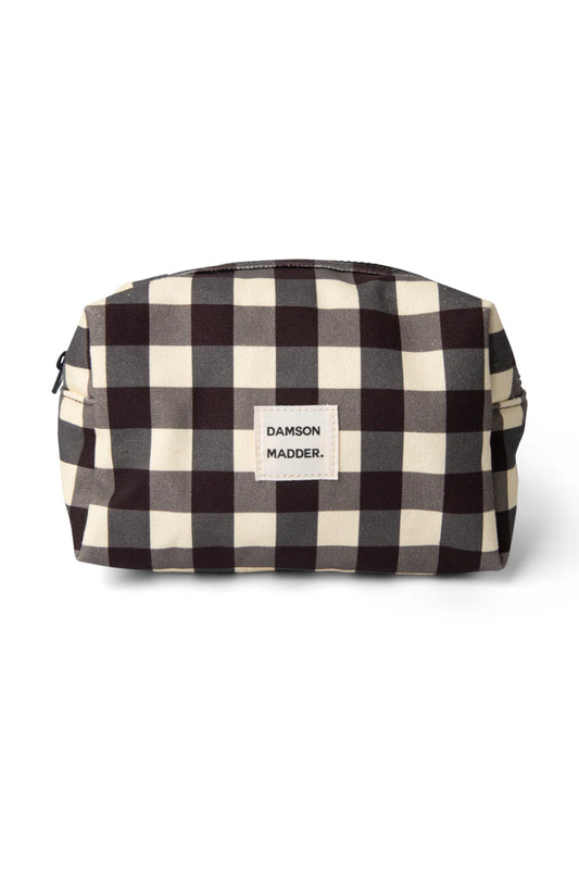 Damson Madder - Quilted Make Up Bag, Butter Gingham