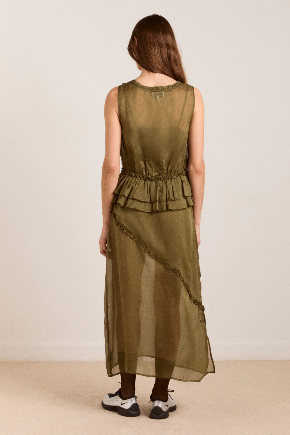 Damson Madder - Sasha Cami, Sheer Olive