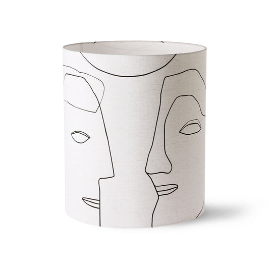 HKLIVING - Printed Faces Lamp Shade L