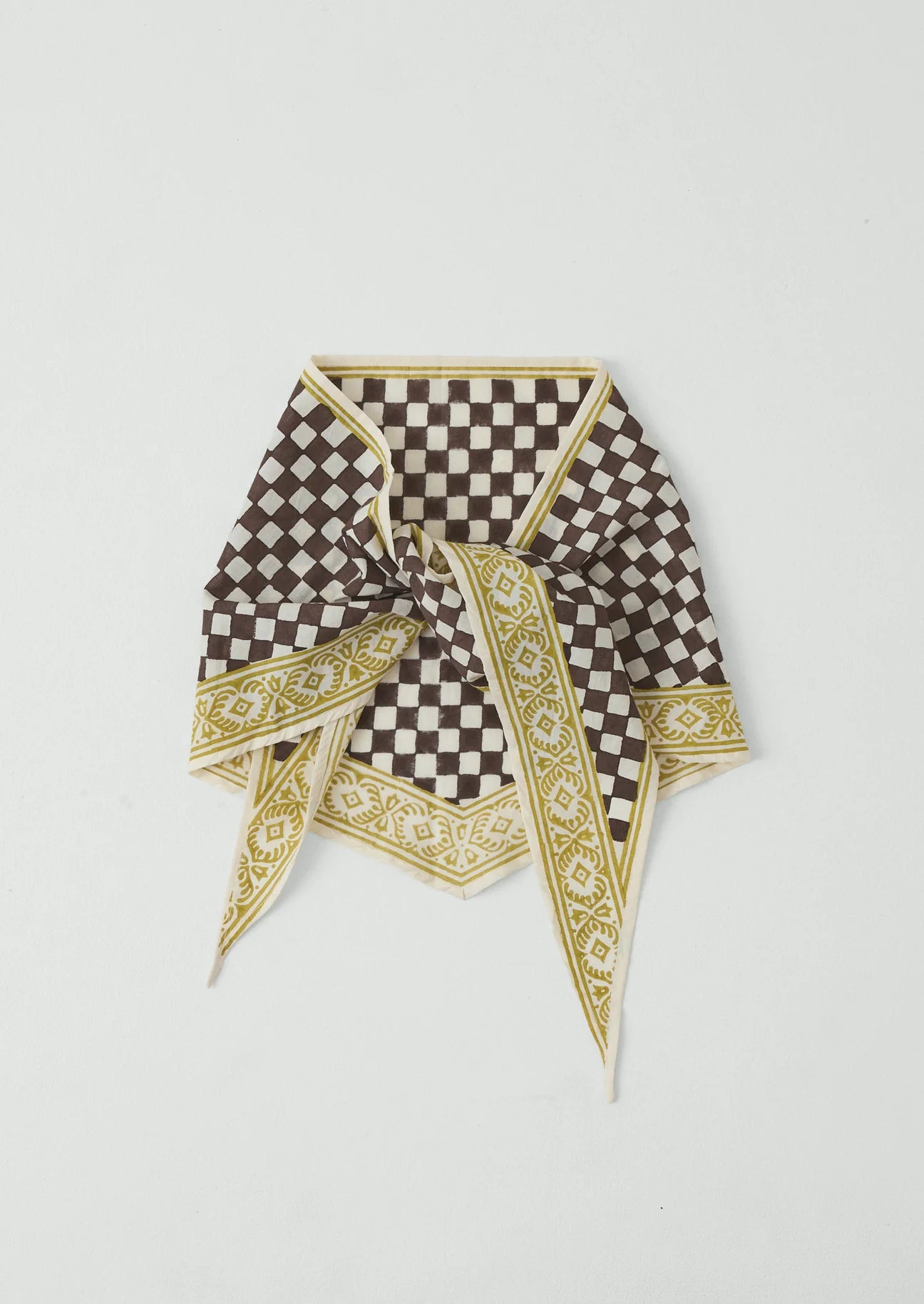 TOAST - Block Print Cook Bandana, Dark Chocolate
