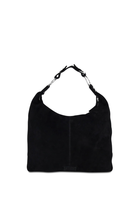 Silfen - Stevie Shoulder Bag, Black Suede