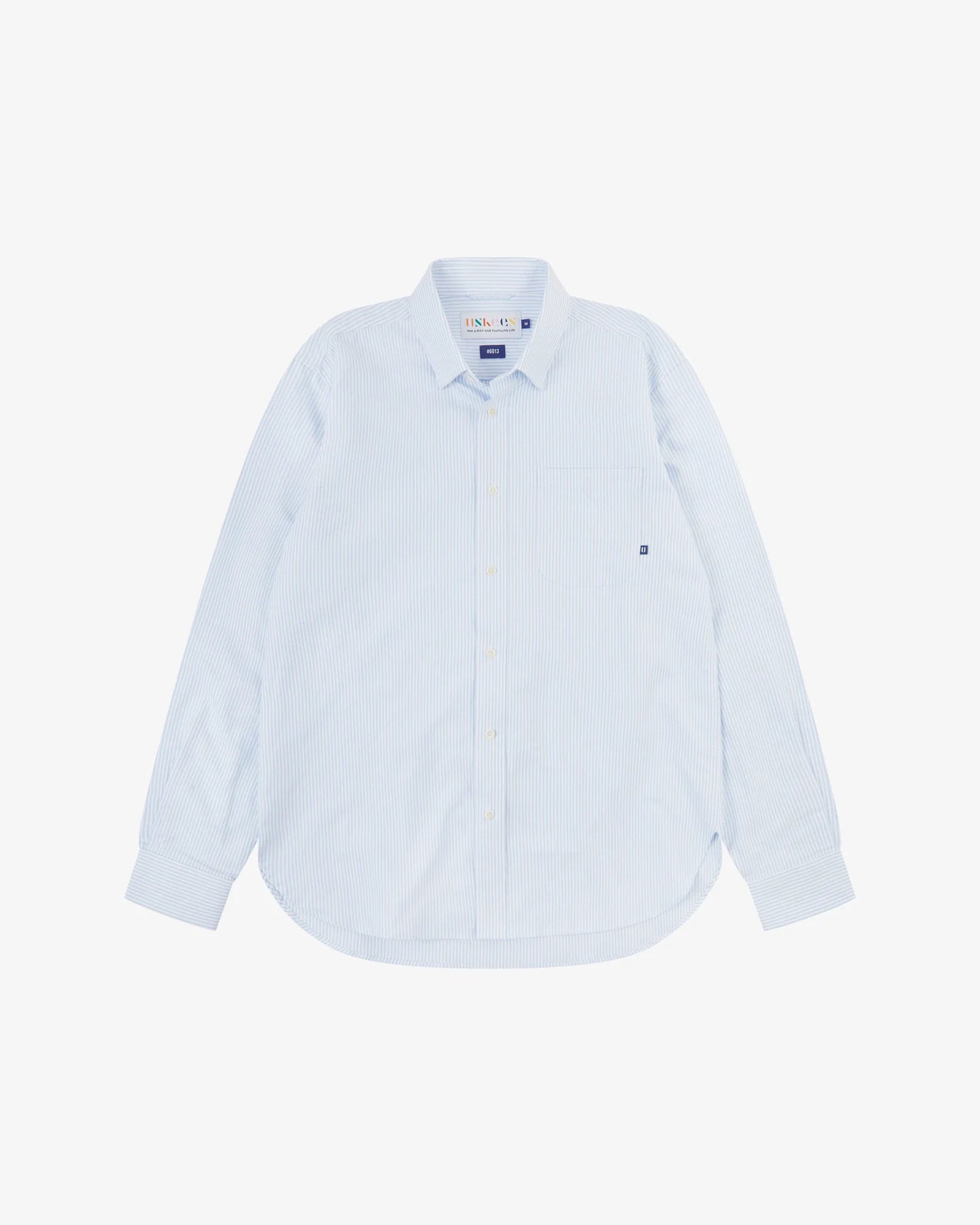 Uskees - 6013 Oxford Shirt, Baby Blue Pinstripe