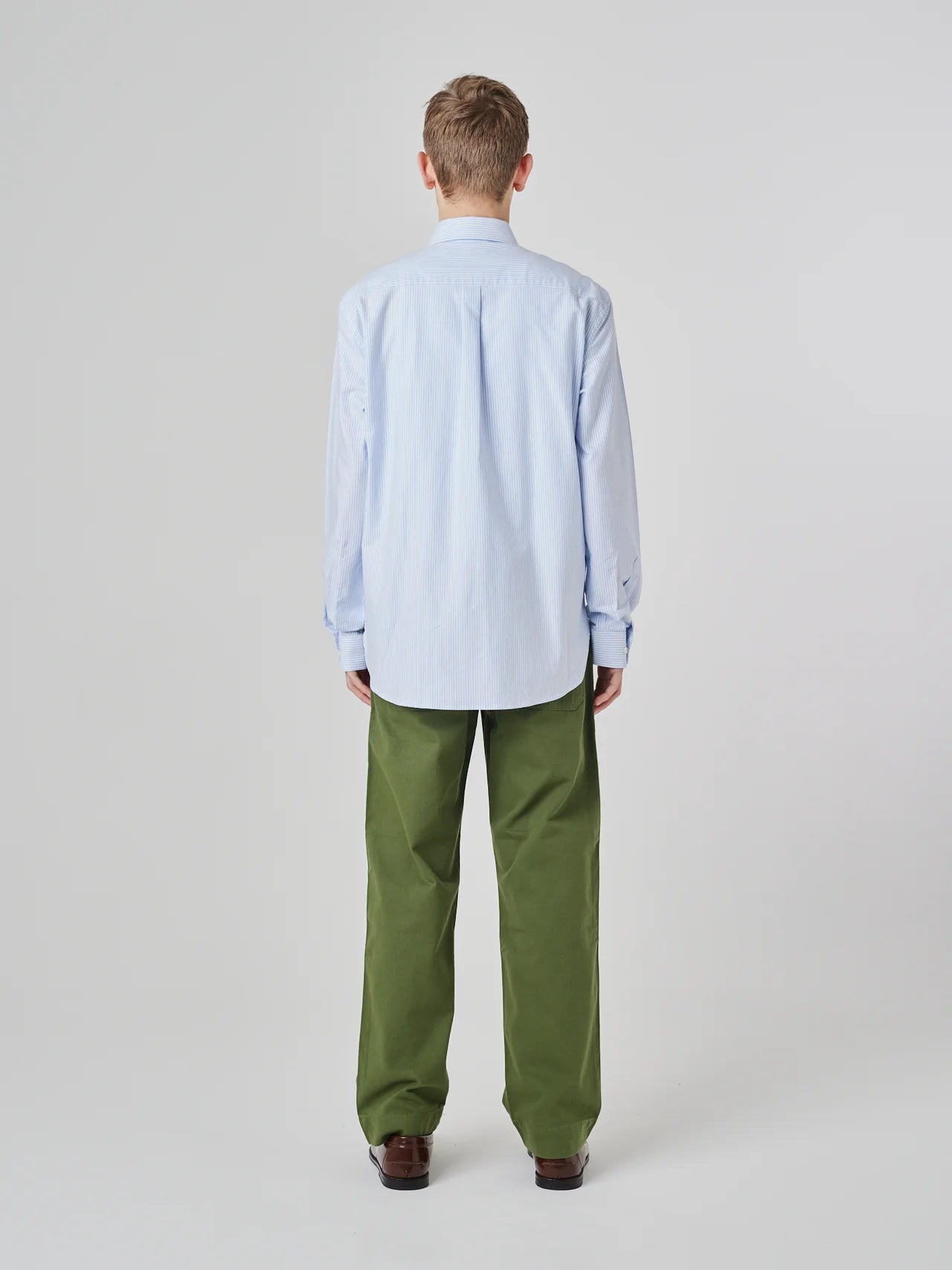 Uskees - 6013 Oxford Shirt, Baby Blue Pinstripe