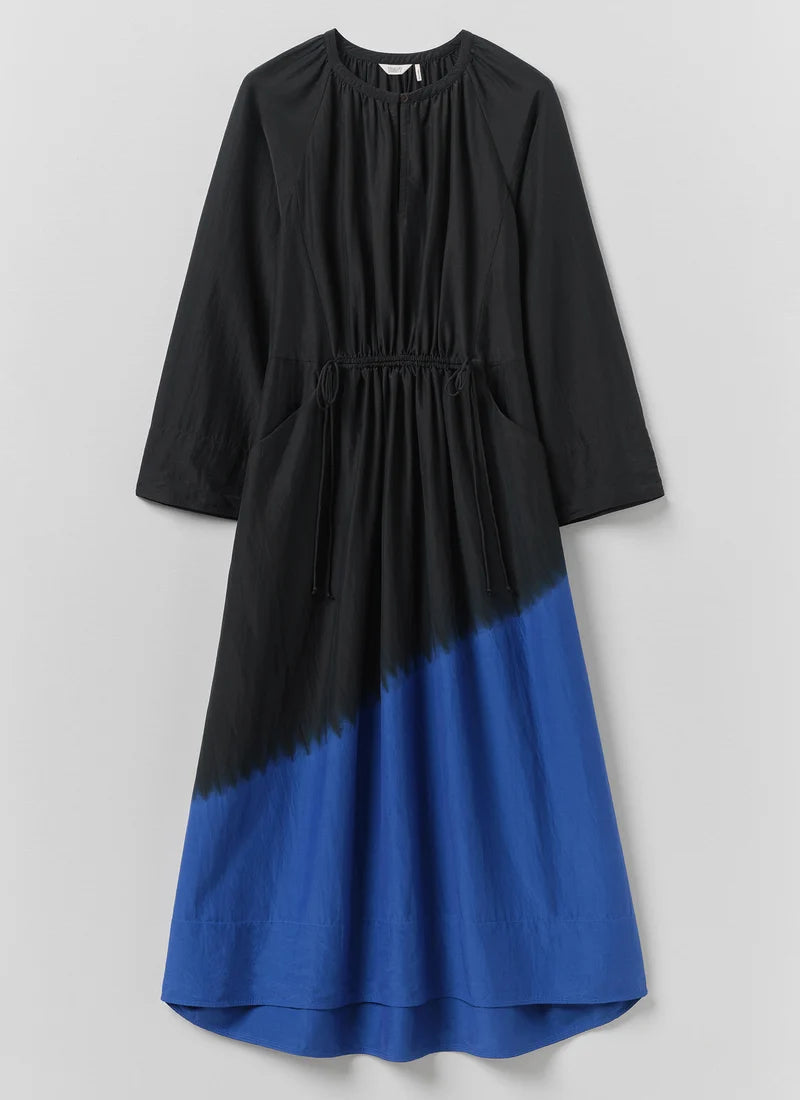 TOAST - Tie Dye Cotton Silk Dress, Brilliant Blue