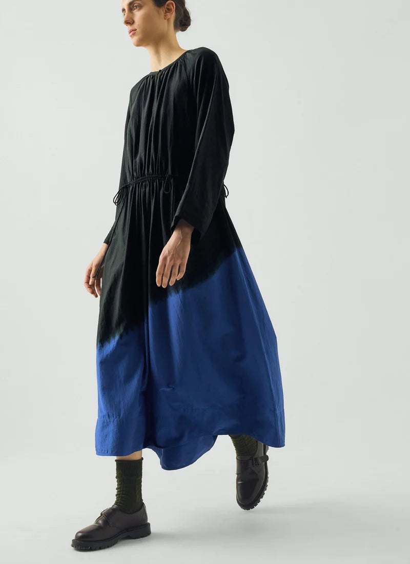 TOAST - Tie Dye Cotton Silk Dress, Brilliant Blue