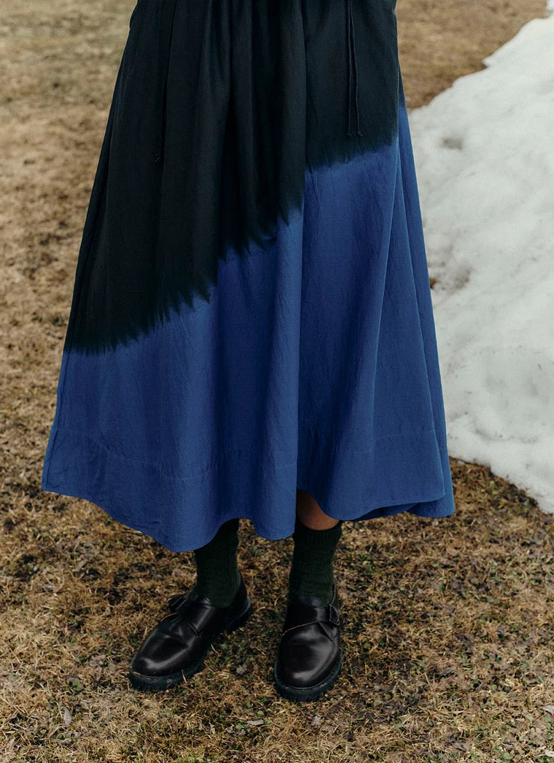 TOAST - Tie Dye Cotton Silk Dress, Brilliant Blue