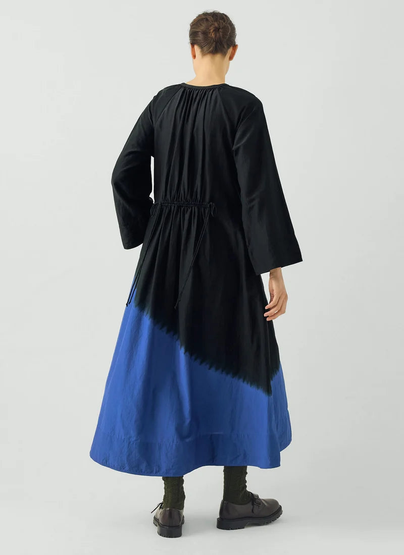 TOAST - Tie Dye Cotton Silk Dress, Brilliant Blue