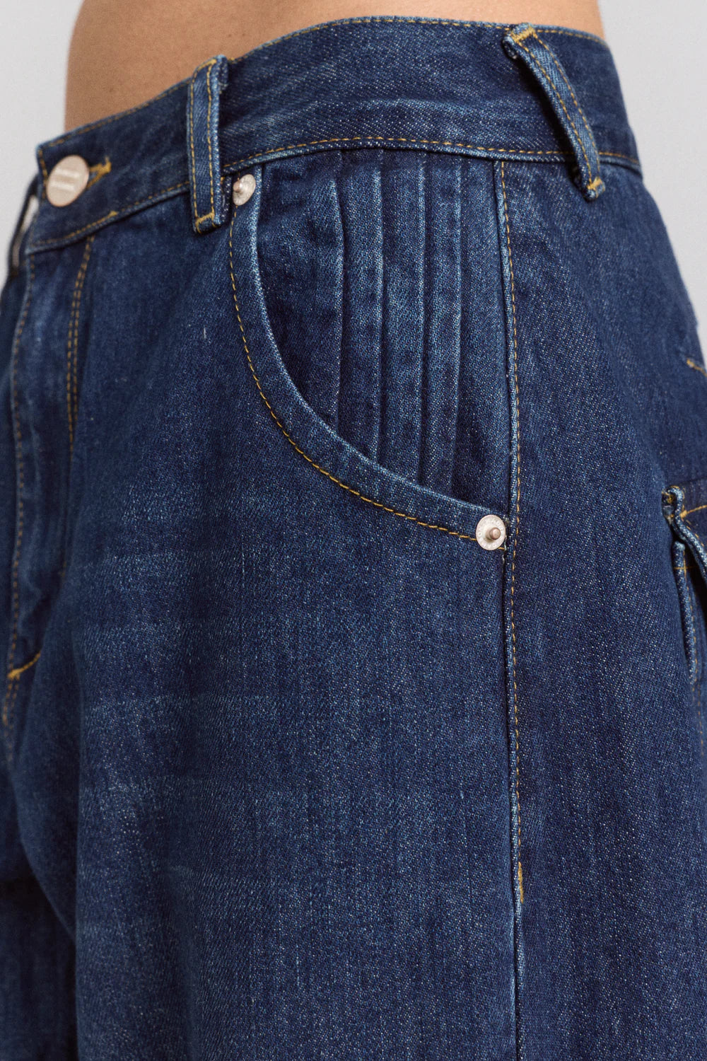 Damson Madder - Barrel Nina Jean, Authentic Mid Blue Wash