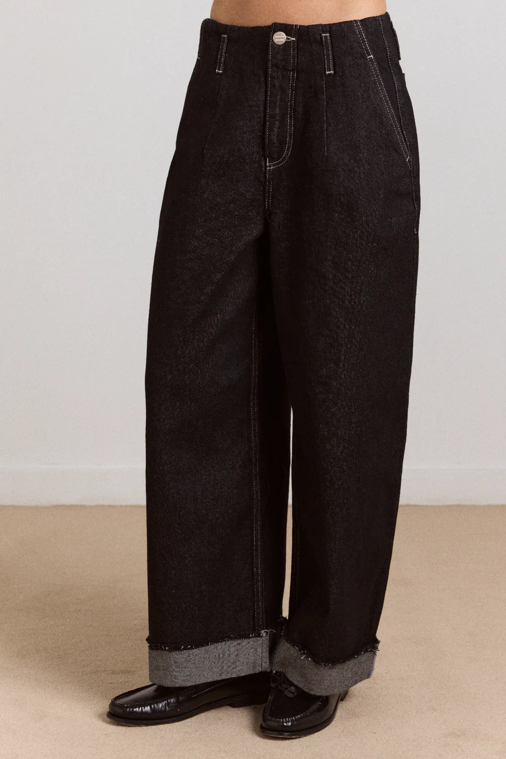 Damson Madder - Loose Fit Pascal Jeans, Black Wash