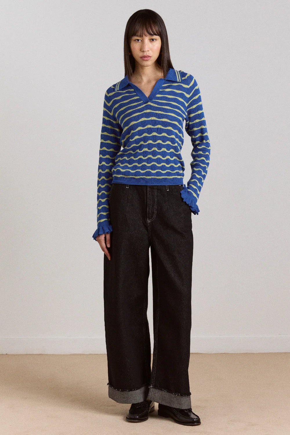 Damson Madder - Loose Fit Pascal Jeans, Black Wash