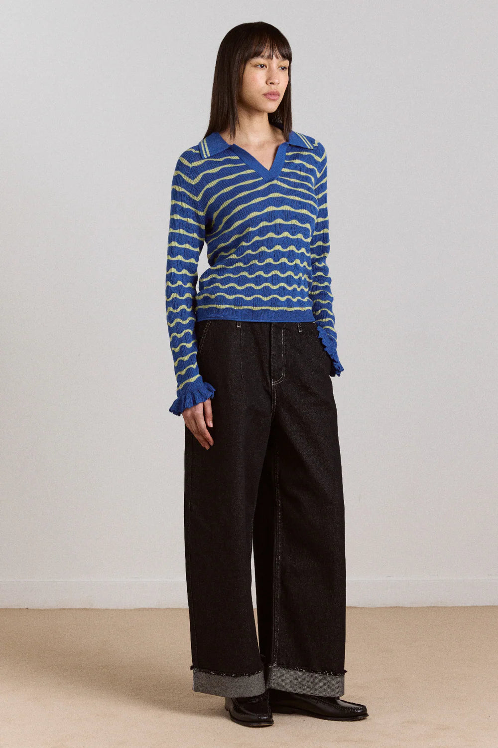 Damson Madder - Loose Fit Pascal Jeans, Black Wash