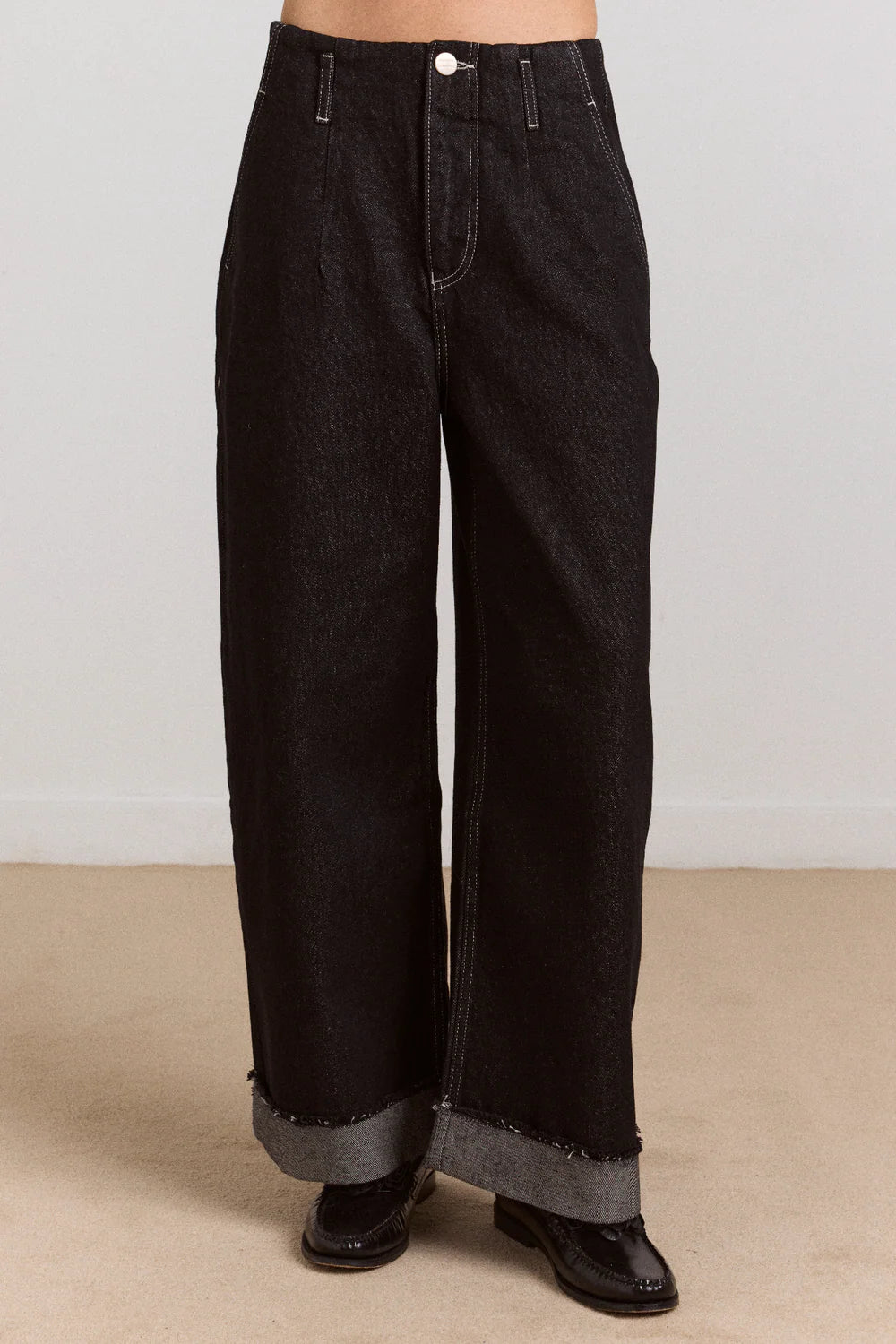 Damson Madder - Loose Fit Pascal Jeans, Black Wash