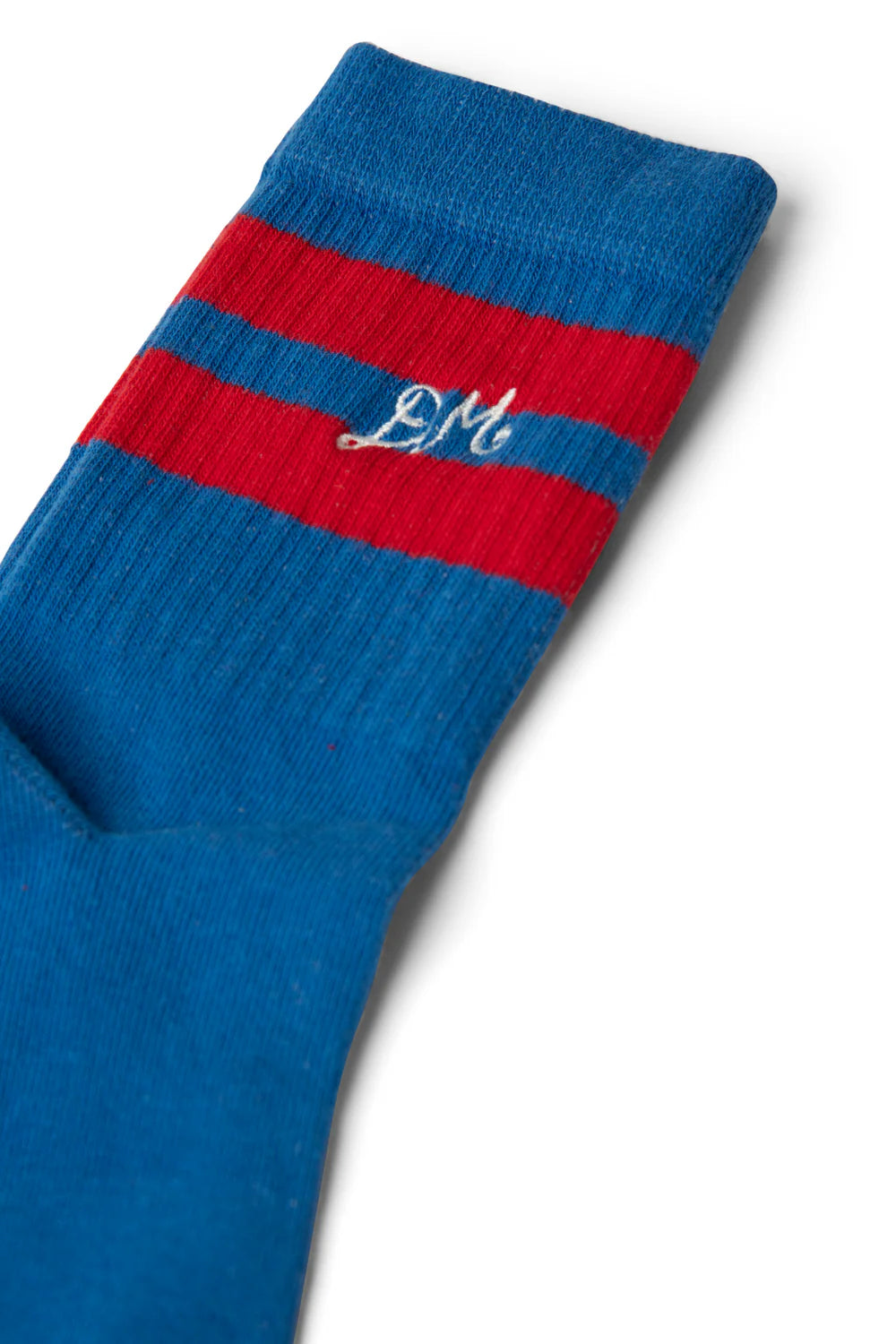 Damson Madder - Sporty Calf Length Socks, Blue & Red