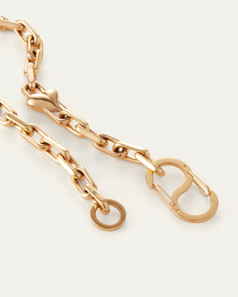 Jenny Bird - Art Heart Chain Necklace - Gold