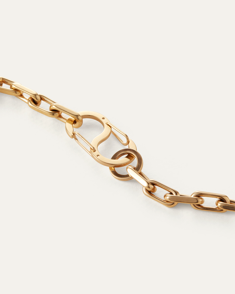 Jenny Bird - Art Heart Chain Necklace - Gold