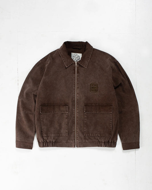CANDICE - Earth Washed Jacket, Brown