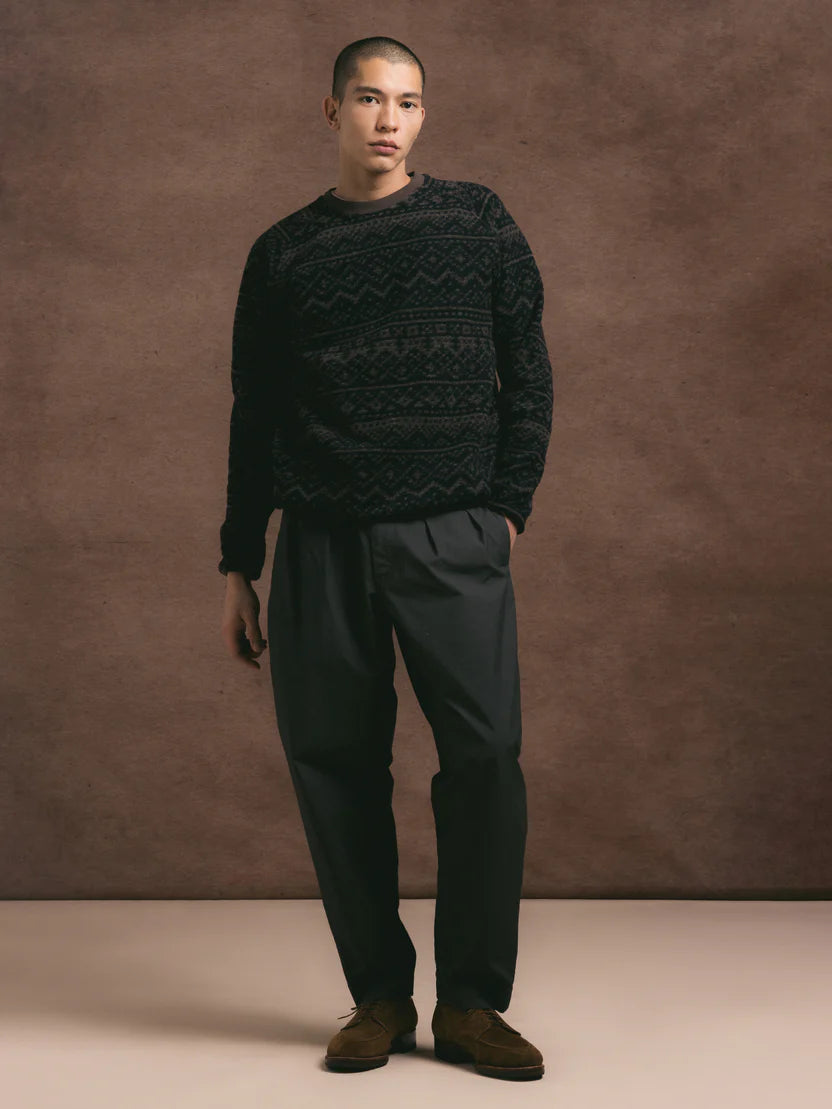 Kestin - Junction Sweat, Peat/Knitted Fairisle