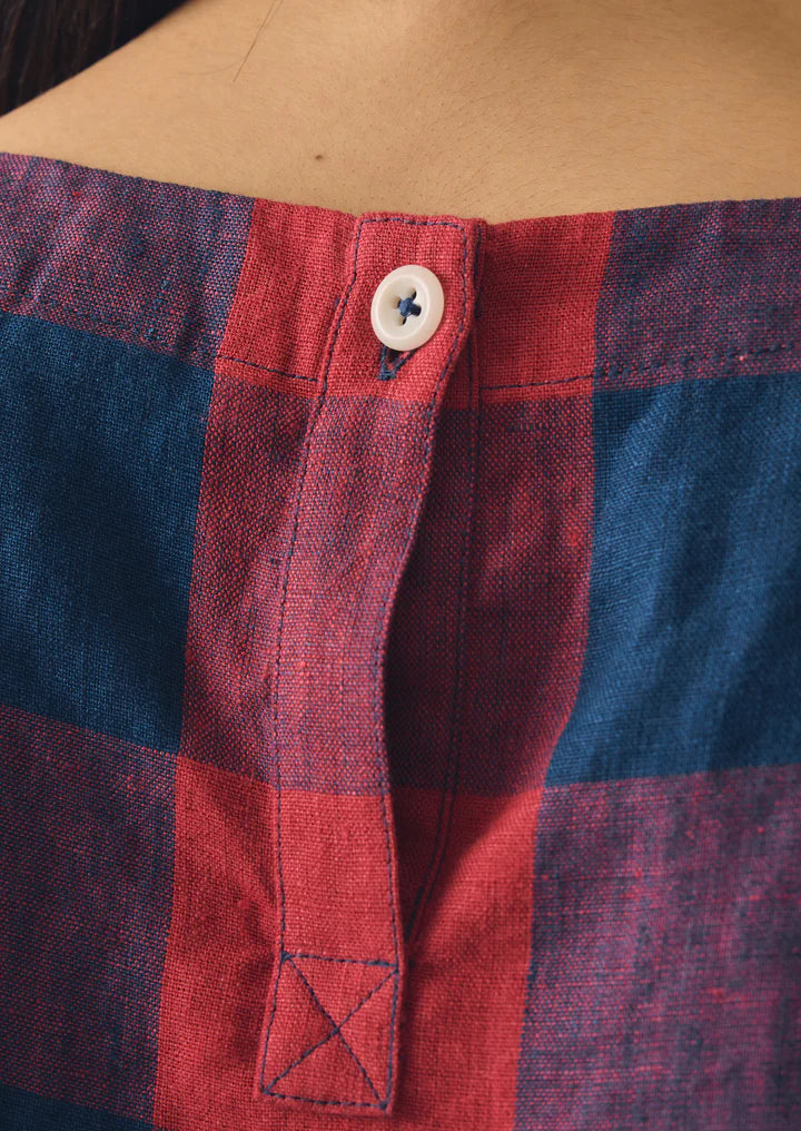 TOAST - Gingham Check Linen Tank