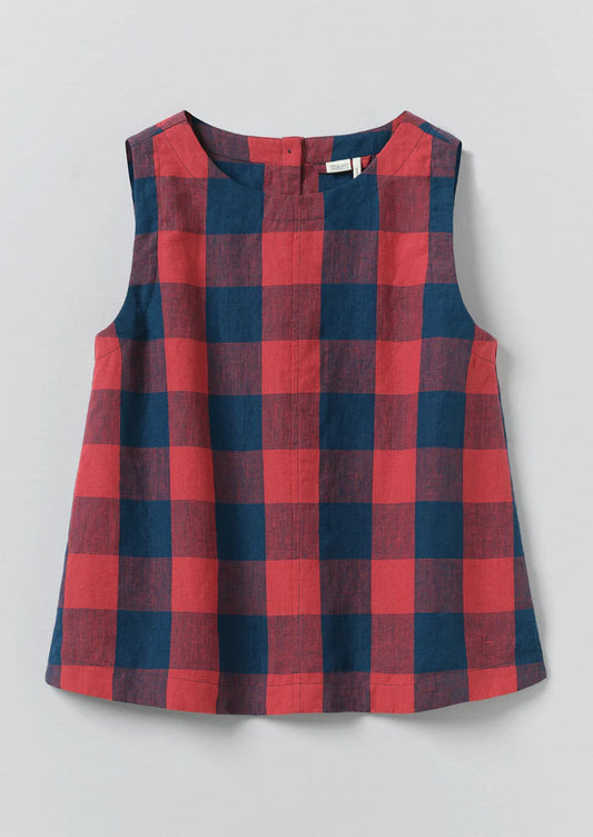 TOAST - Gingham Check Linen Tank