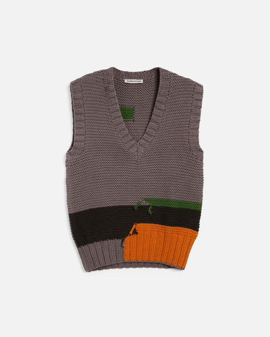 YMC - Heidi Vest, Hand Knit Coloured Blocks