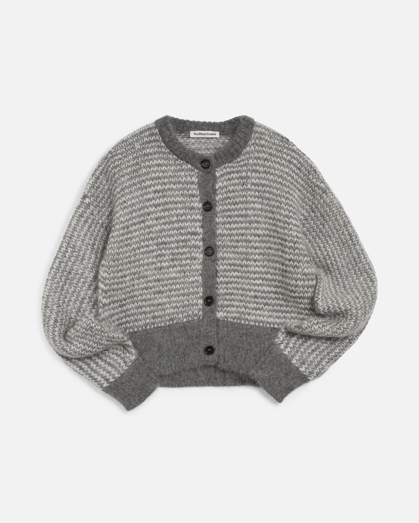 YMC - Disorder Cardigan, Grey/White