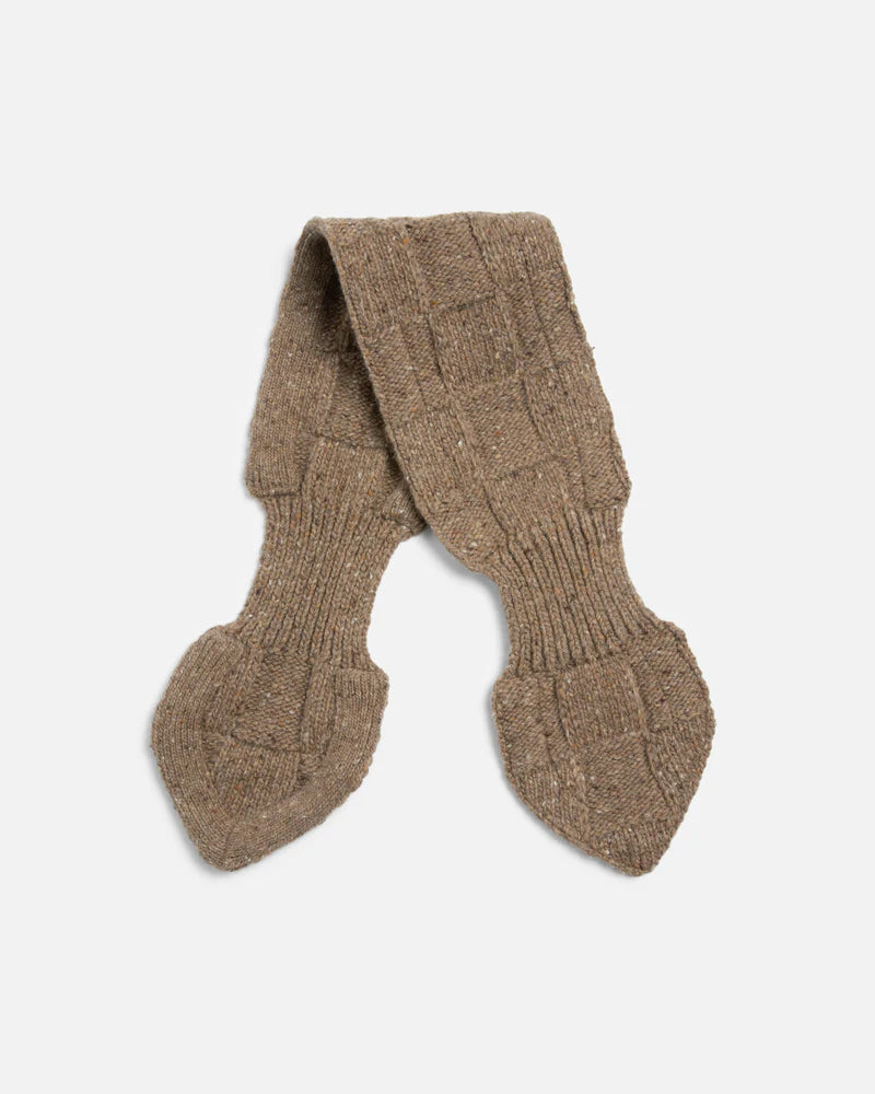 YMC - Slot Scarf, Taupe Knit
