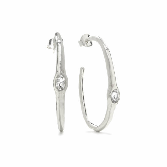 Tyger by the Tail - Noctra Hoops, Silver