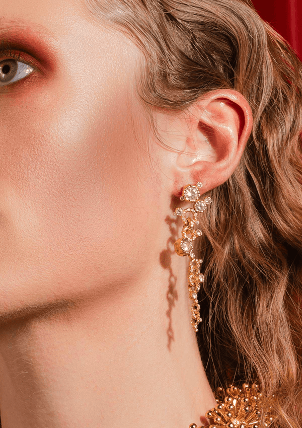 House of Vincent Twinkle Chain Earrings - Gold