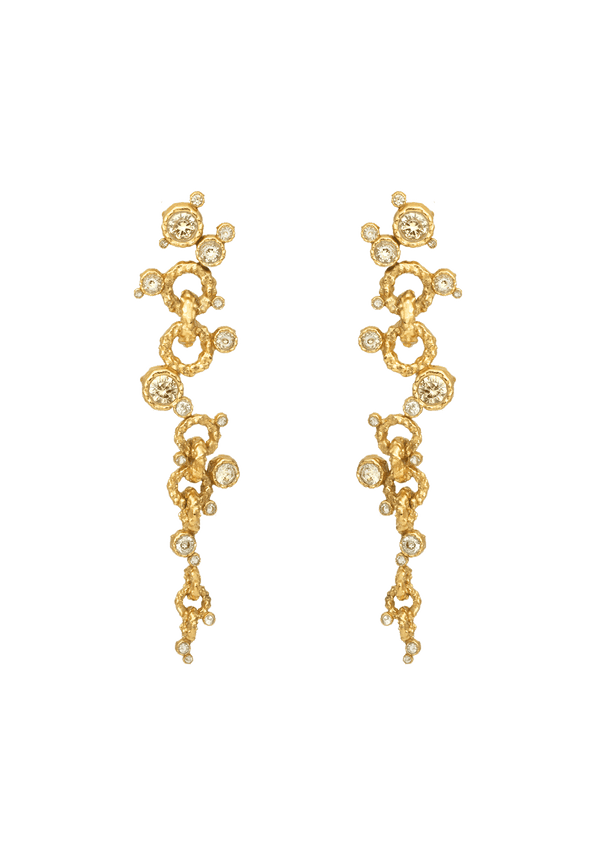 House of Vincent Twinkle Chain Earrings - Gold