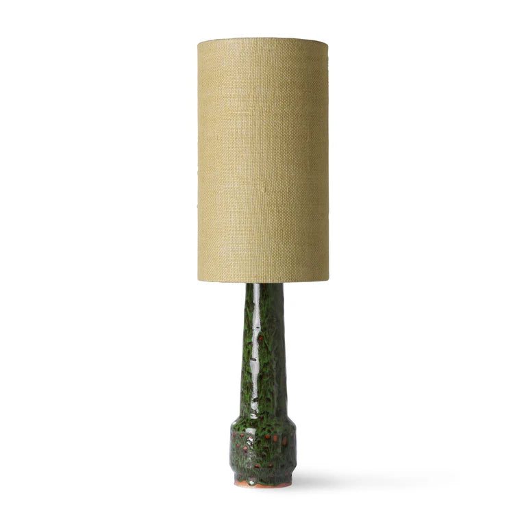 HK Living Jute cylinder lamp shade, jade green
