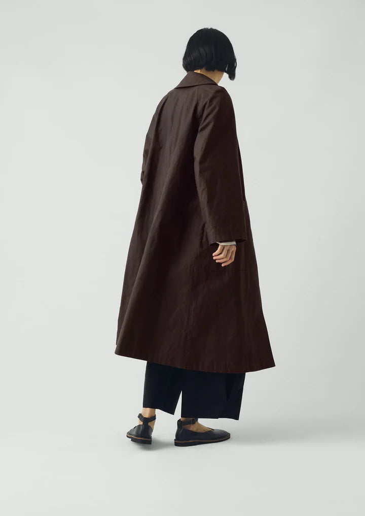 TOAST - Frankie Waxed Cotton Ragan Coat, Chocolate