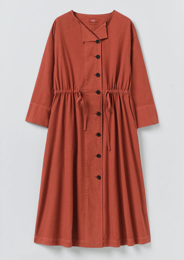 TOAST - Button Through Cotton Linen Poplin Dress